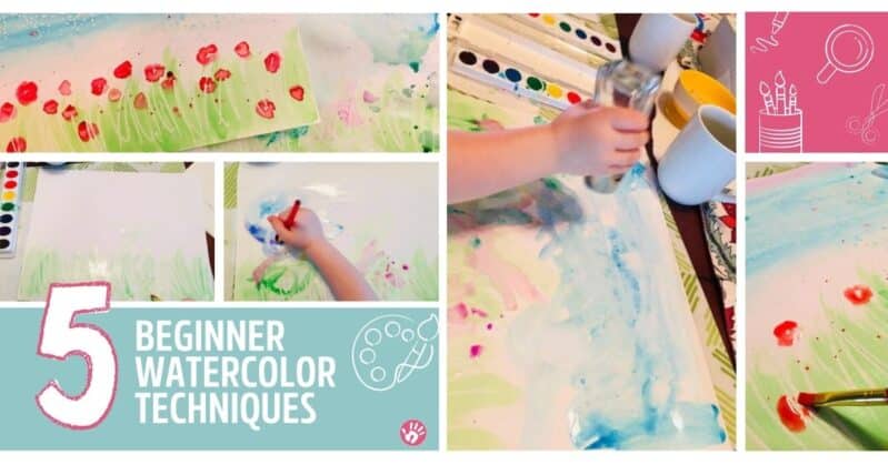 5 Beginner Watercolor Techniques for Kids - Hands On As We Grow®